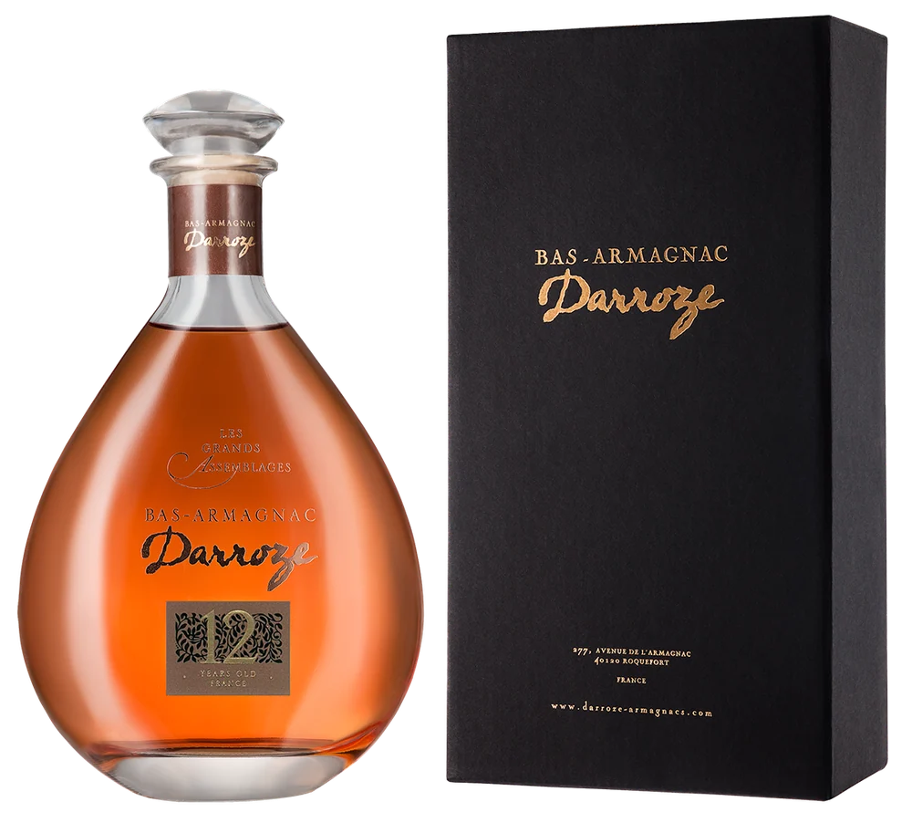 Арманьяк Les Grands Assemblages 12 Ans d'Age Bas-Armagnac в подарочной упаковке (графин), 0,7 л — Франция