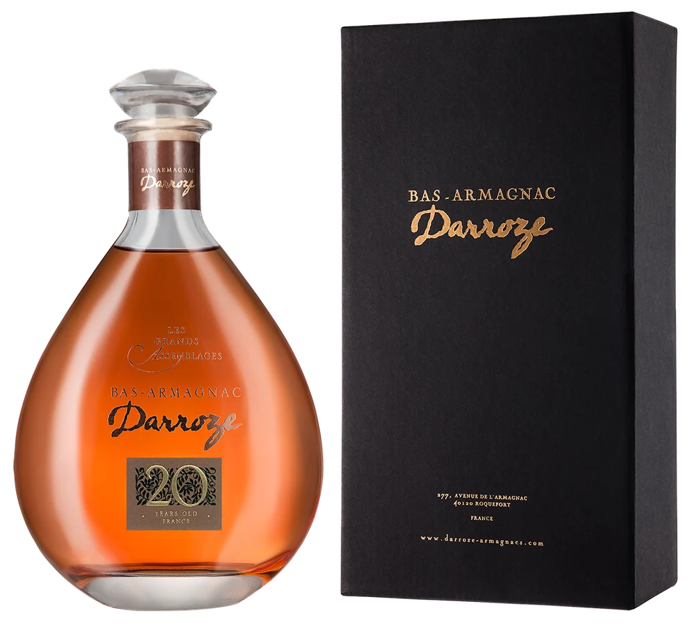 Арманьяк Les Grands Assemblages 20 Ans d'Age Bas-Armagnac в подарочной упаковке (графин), 0,7 л — Франция