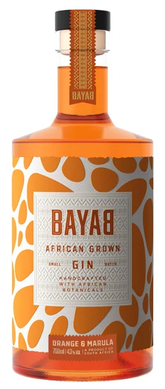 Джин BAYAB Orange & Marula Gin 43%, 0,7 л — ЮАР