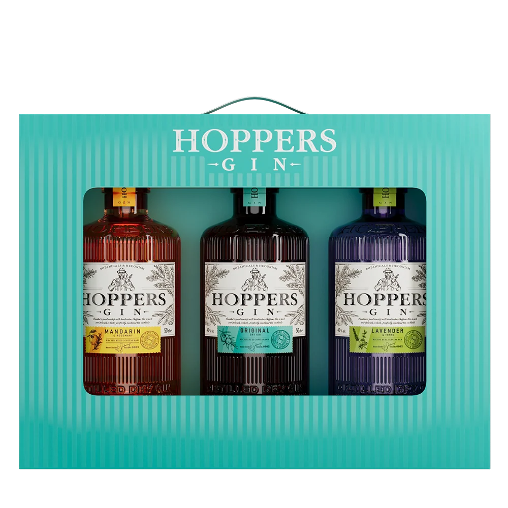Джин Hoppers в подарочном наборе, 0,5 л — Россия
