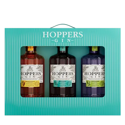 Джин Hoppers в подарочном наборе, 0,5 л — Россия