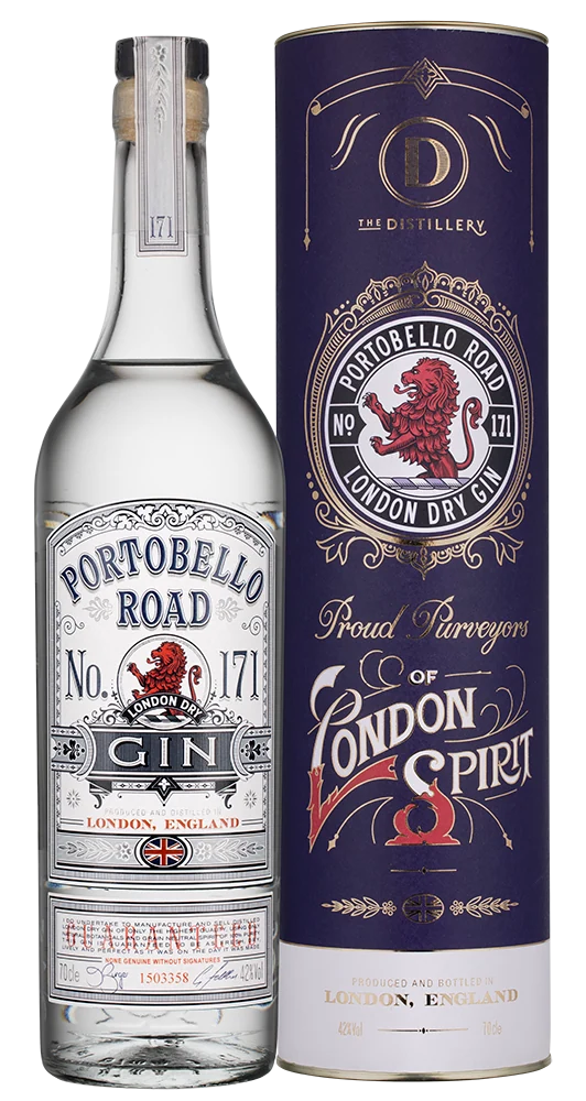 Джин Portobello Road London Dry Gin в подарочной упаковке, 0,7 л — Великобритания