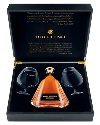 Граппа Carlo Bocchino Grappa Riserva with 2 glasses 43%, 0,7 л — Италия