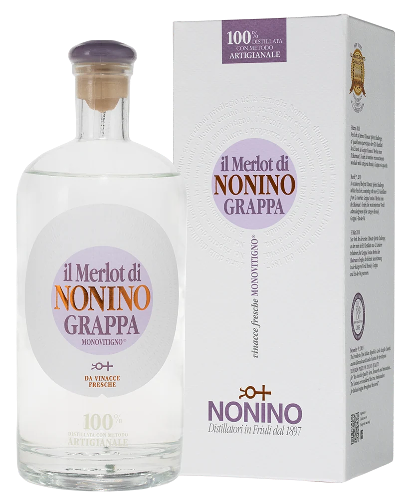 Граппа Grappa Monovitigno Il Merlot di Nonino в подарочной упаковке, 0,7 л — Италия