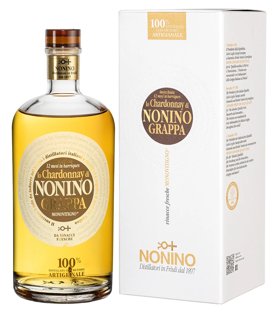 Граппа Lo Chardonnay di Nonino Barrique в подарочной упаковке, 0,7 л — Италия