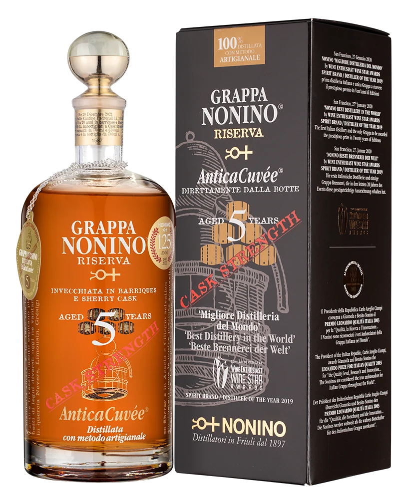 Граппа Nonino Riserva Antica Cuvee Cask Strength в подарочной упаковке, 2015, 0,7 л — Италия