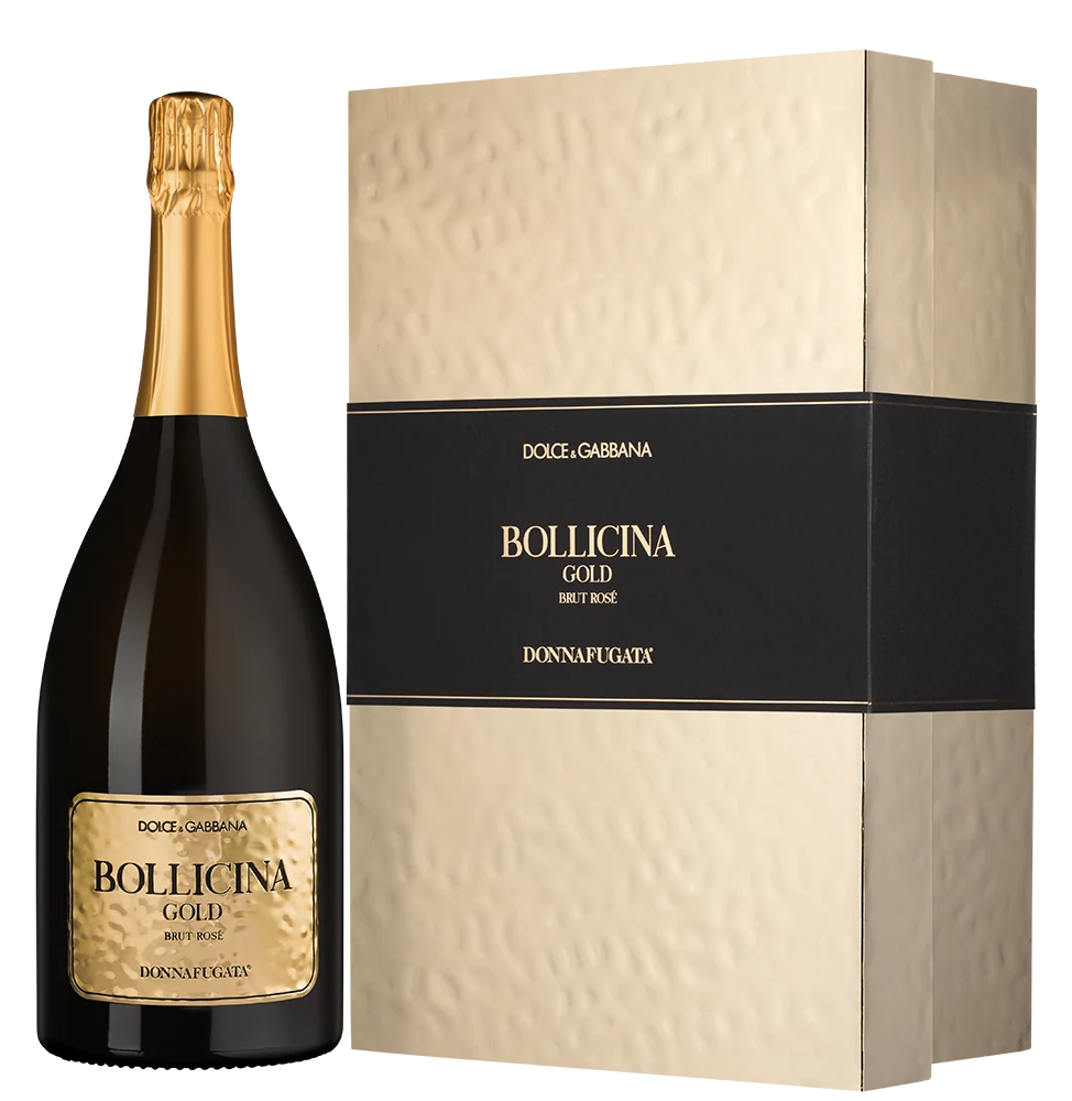 Игристое вино Bollicina Gold Dolce & Gabbana Rose Brut в подарочном боксе, Donnafugata, 1,5 л — Италия