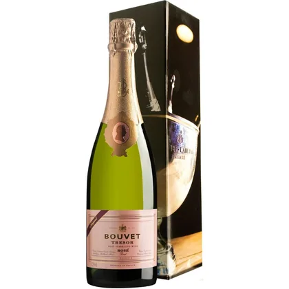 Игристое вино Bouvet Tresor Brut Rose (gift box), 0,75 л — Франция