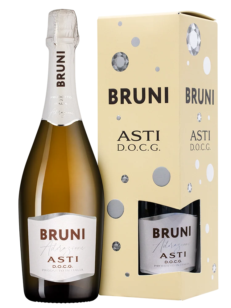 Игристое вино Bruni Asti в подарочной упаковке, 0,75 л — Италия