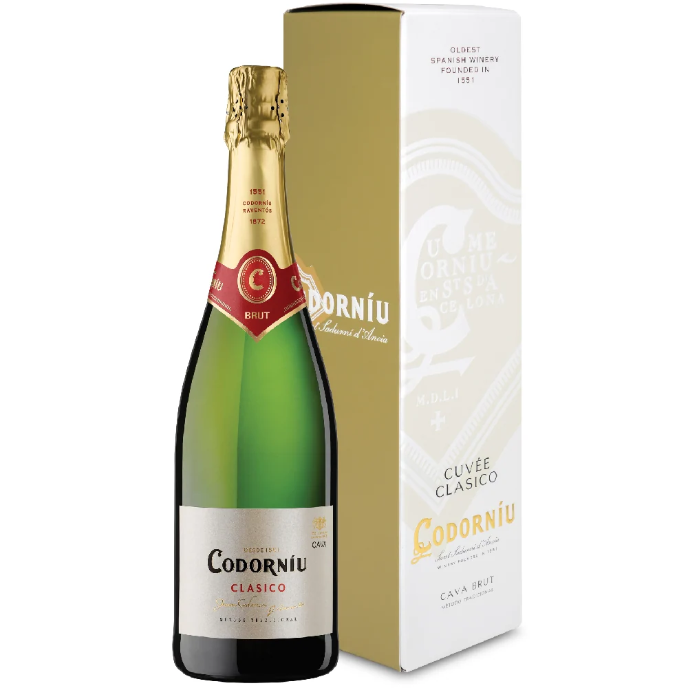 Игристое вино Cava Codorniu Clasico Brut (gift box), 0,75 л — Испания