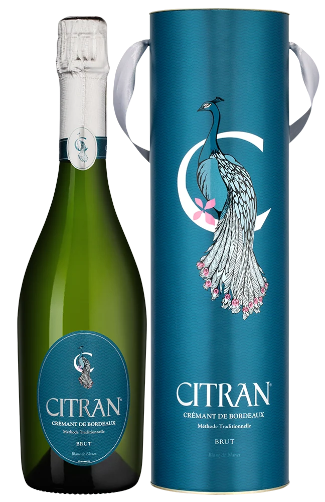 Игристое вино Citran Cremant de Bordeaux в подарочной упаковке, Chateau Citran, 0,75 л — Франция