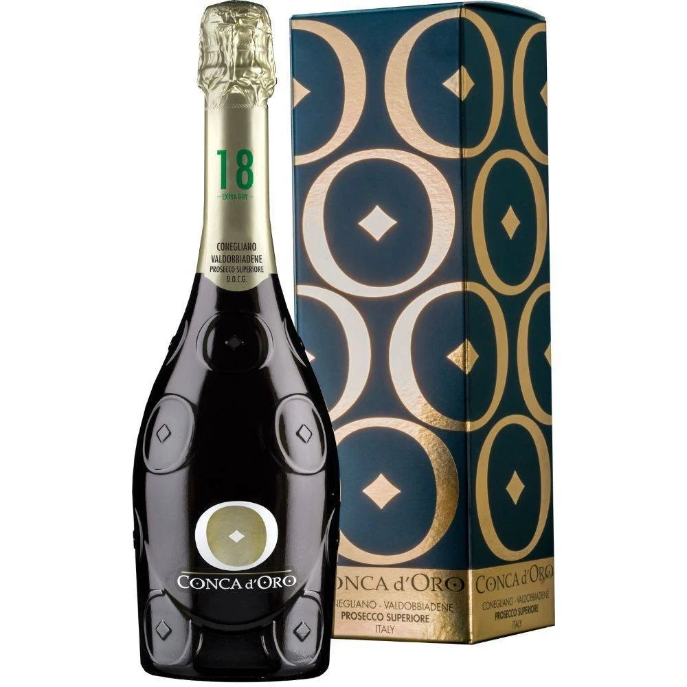 Игристое вино Conca d'Oro Prosecco Superiore Millesimato Conegliano Valdobbiadene Extra Dry (gift box), 0,75 л — Италия