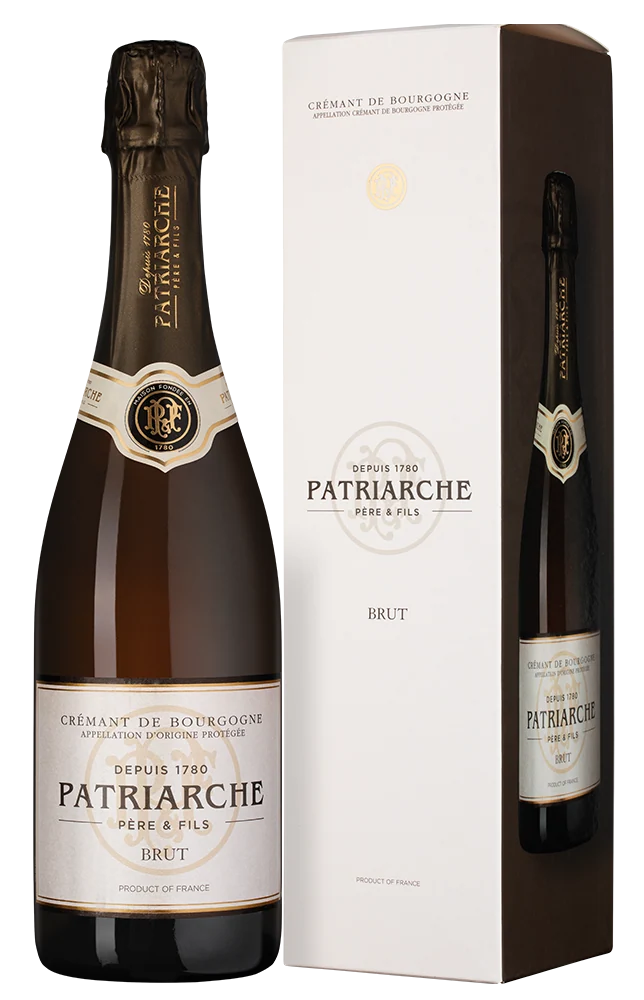 Игристое вино Cremant Brut Blanc в подарочной упаковке, Patriarche, 0,75 л — Франция