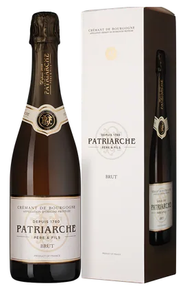 Игристое вино Cremant Brut Blanc в подарочной упаковке, Patriarche, 0,75 л — Франция