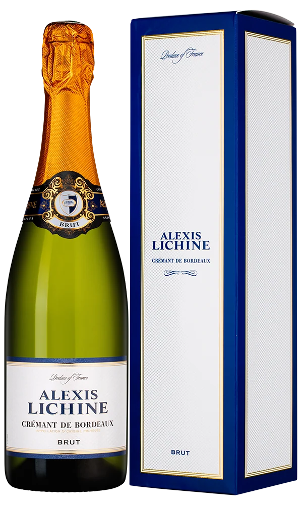 Игристое вино Cremant de Bordeaux Brut в подарочной упаковке, Alexis Lichine, 0,75 л — Франция
