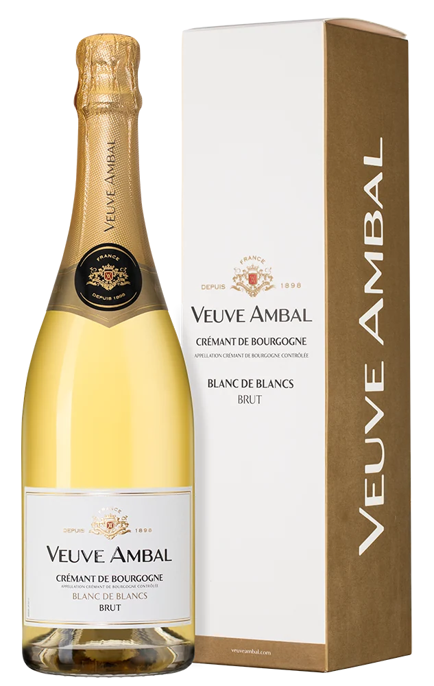 Игристое вино Cremant de Bourgogne Blanc de Blanc Brut в подарочной упаковке, Veuve Ambal, 0,75 л — Франция
