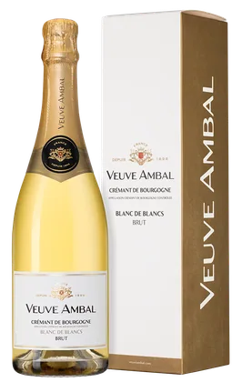 Игристое вино Cremant de Bourgogne Blanc de Blanc Brut в подарочной упаковке, Veuve Ambal, 0,75 л — Франция