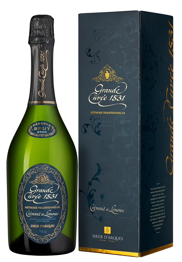 Игристое вино Grande Cuvee 1531 Cremant de Limoux Brut Reserve в подарочной упаковке, Aimery Sieur d’Arques, 0,75 л — Франция