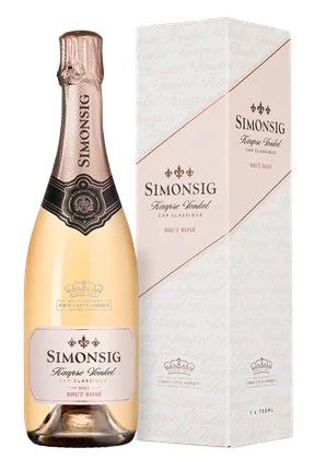 Игристое вино Kaapse Vonkel Brut Rose в подарочной упаковке, Simonsig, 0,75 л — ЮАР