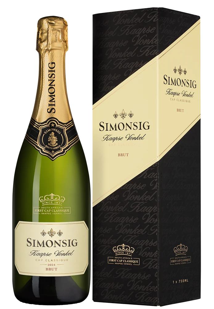 Игристое вино Kaapse Vonkel Brut в подарочной упаковке, Simonsig, 0,75 л — ЮАР