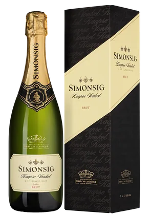 Игристое вино Kaapse Vonkel Brut в подарочной упаковке, Simonsig, 0,75 л — ЮАР