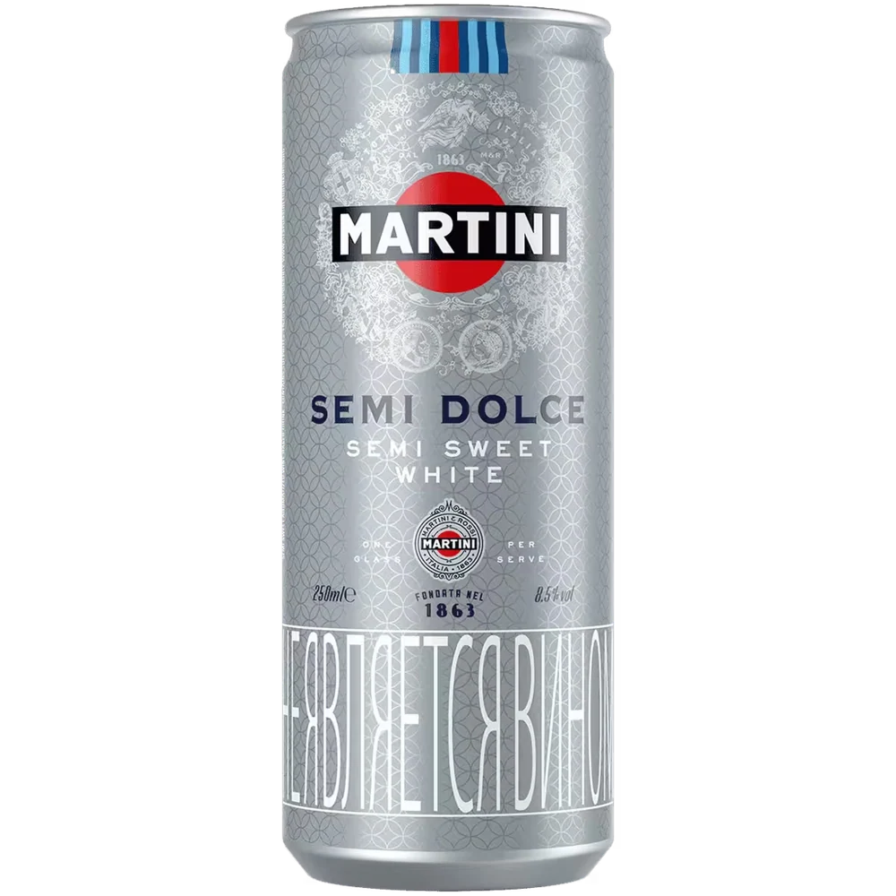 Напиток винный игристый Martini Semi Dolce белый полусладкий 0,25 л ж/б — Италия