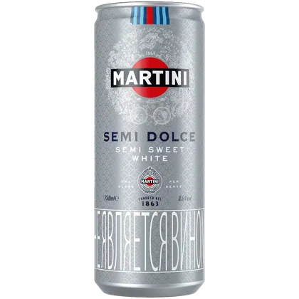 Напиток винный игристый Martini Semi Dolce белый полусладкий 0,25 л ж/б — Италия