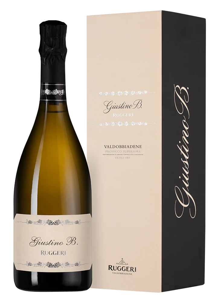 Игристое вино Prosecco Superiore Valdobbiadene Giustino B. в подарочной упаковке, Ruggeri, 0,75 л — Италия