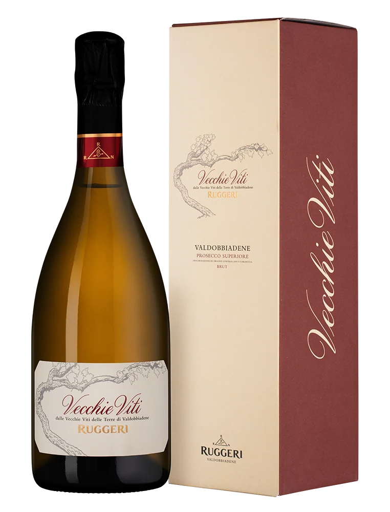 Игристое вино Prosecco Vecchie Viti Brut Millesimato в подарочной упаковке, Ruggeri, 0,75 л — Италия