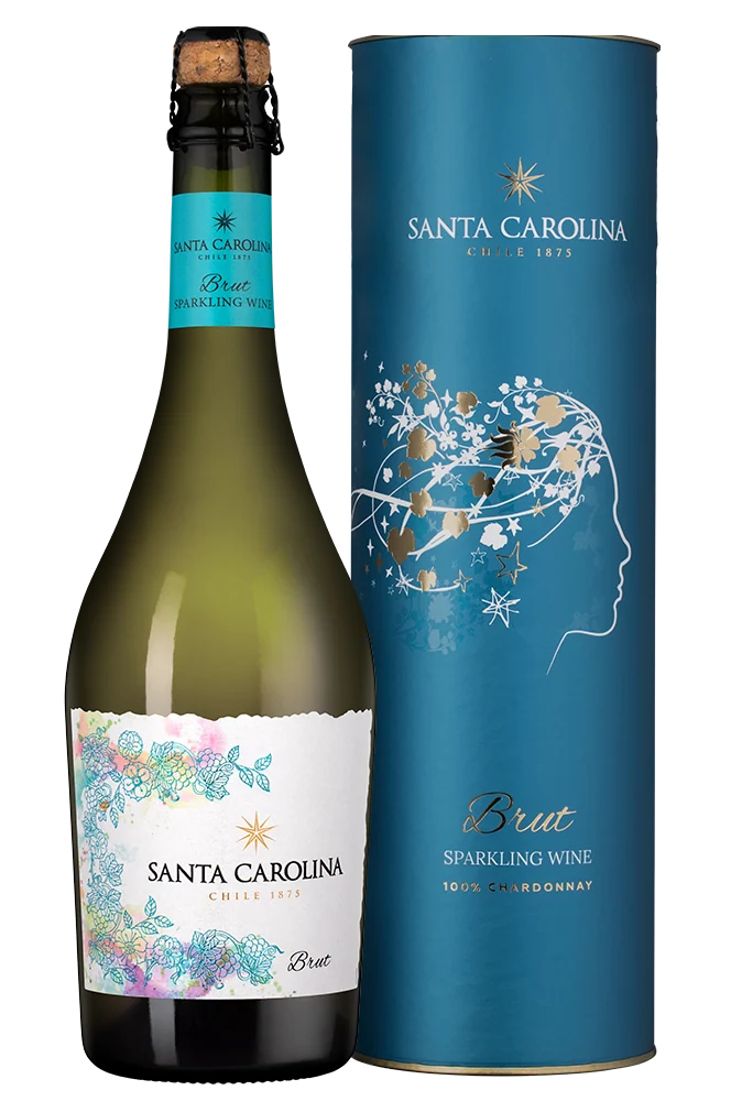 Игристое вино Santa Carolina Brut в подарочной упаковке, 0,75 л — Чили