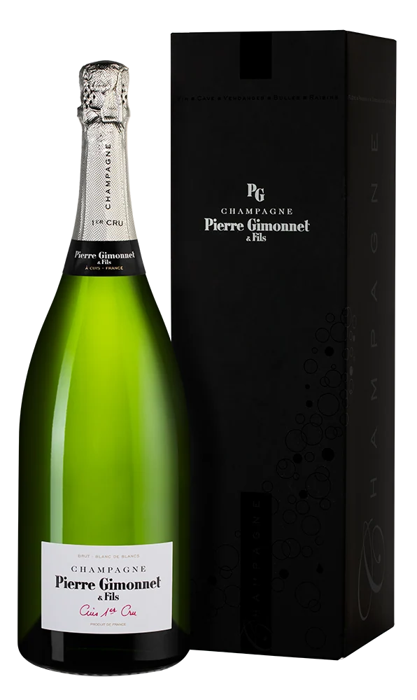 Шампанское Cuis Premier Cru Blanc de Blancs Brut в подарочной упаковке, Pierre Gimonnet & Fils, 1,5 л — Франция