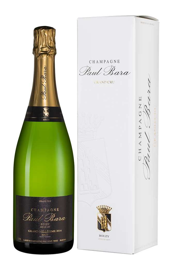 Шампанское Grand Millesime Brut Grand Cru Bouzy в подарочной упаковке, Paul Bara, 0,75 л — Франция
