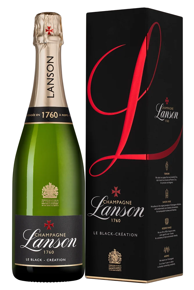 Шампанское Le Black Creation Brut в подарочной упаковке, Lanson, 0,75 л — Франция