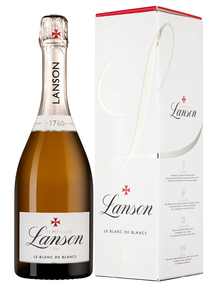 Шампанское Le Blanc de Blancs Brut в подарочной упаковке, Lanson, 0,75 л — Франция