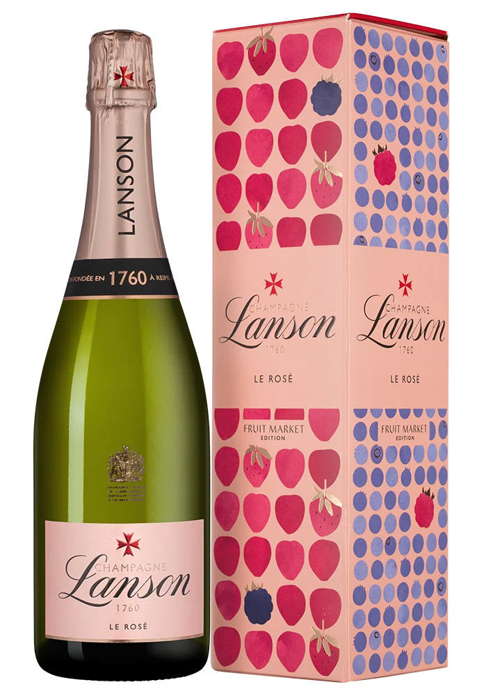 Шампанское Le Rose Brut Fruit Market Edition в подарочной упаковке, Lanson, 0,75 л — Франция
