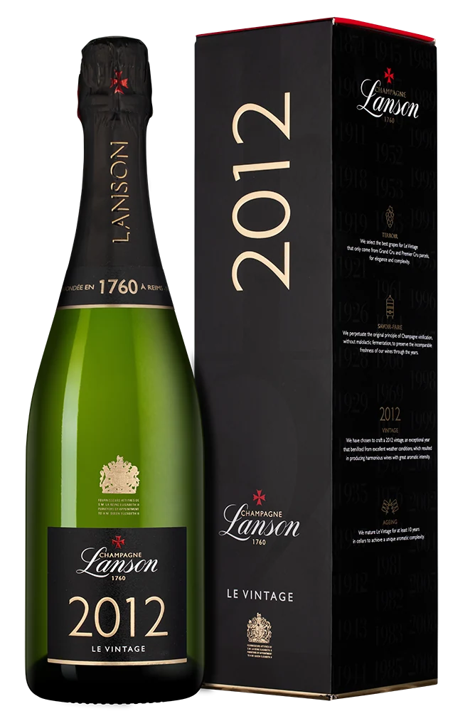 Шампанское Le Vintage Brut в подарочной упаковке, Lanson, 0,75 л — Франция