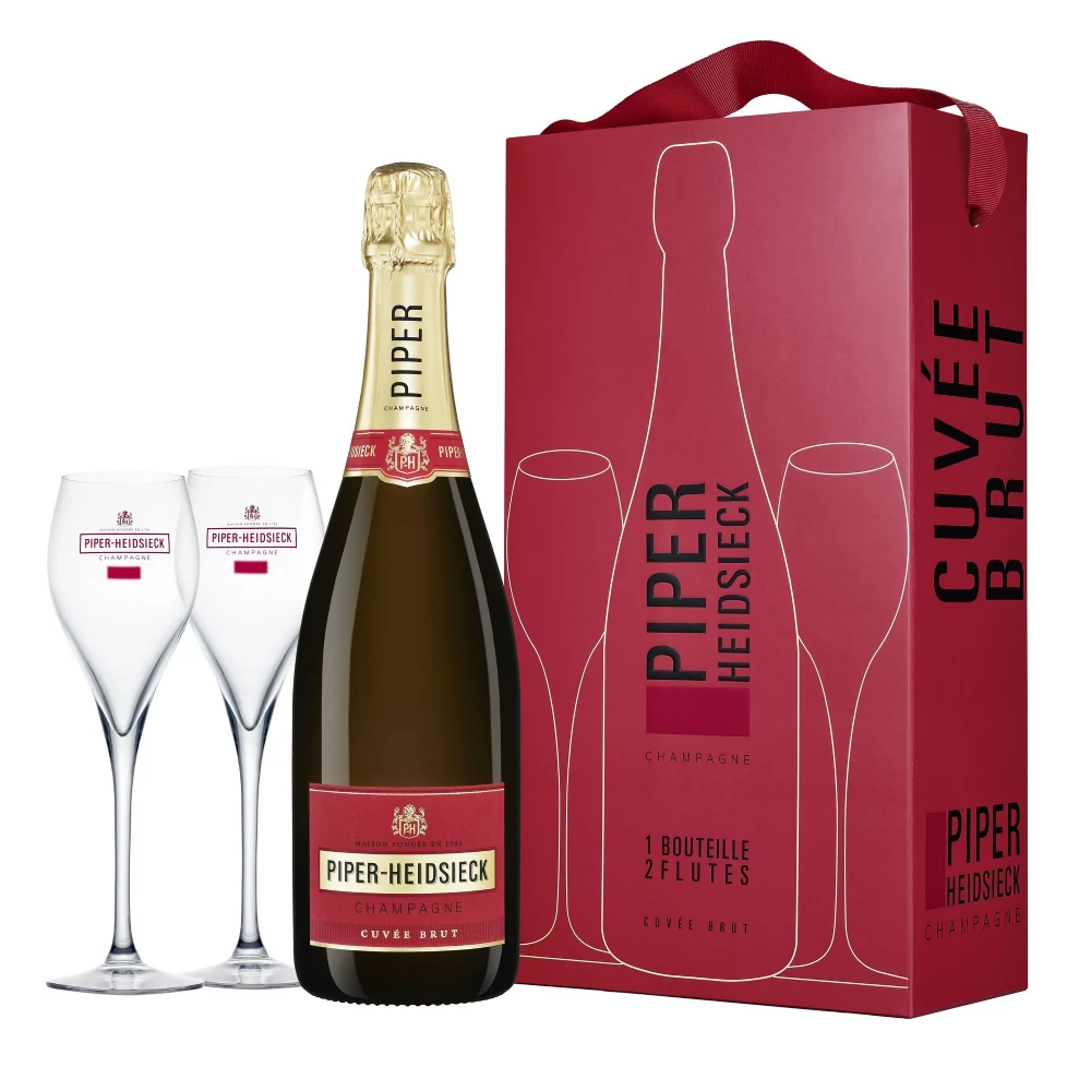 Шампанское Piper-Heidsieck Brut (gift box set с 2-мя бокалами), 0,75 л — Франция