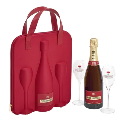 Шампанское Piper-Heidsieck Brut (gift box set с сумкой и 2-мя бокалами), 0,75 л — Франция