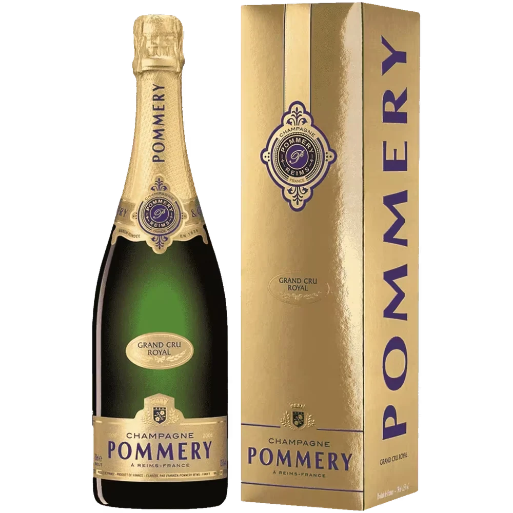 Шампанское Pommery Grand Cru Royal Vintage Brut белое сухое 0,75 л в подарочной упаковке — Франция
