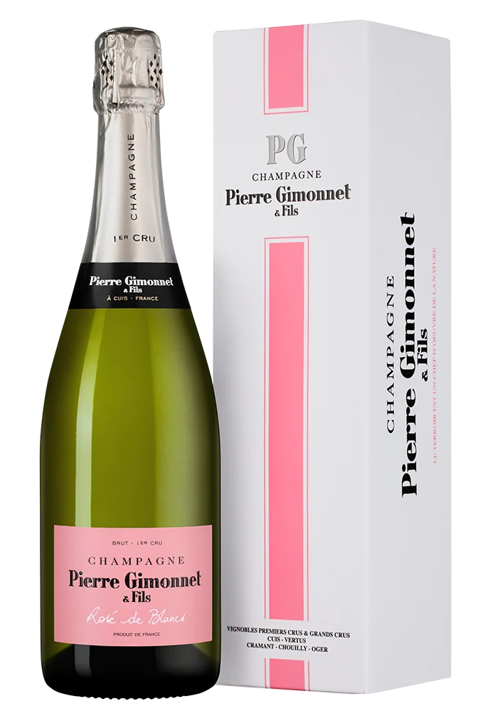 Шампанское Rose de Blancs Premier Cru Brut в подарочной упаковке, Pierre Gimonnet & Fils, 0,75 л — Франция