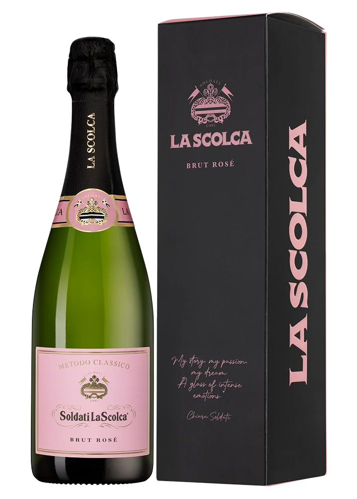 Игристое вино Soldati La Scolca Brut Rose в подарочной упаковке, 0,75 л — Италия