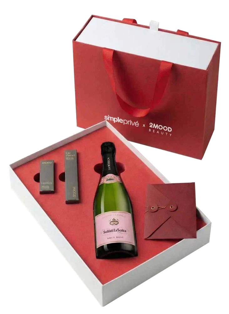 Игристое вино в подарочном наборе SimplePrive "2MOOD с La Scolca", 0,75 л — Италия