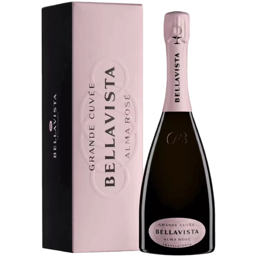 Вино игристое Bellavista Alma Grande Cuvee Rose розовое сухое 0,75 л в подарочной упаковке — Италия