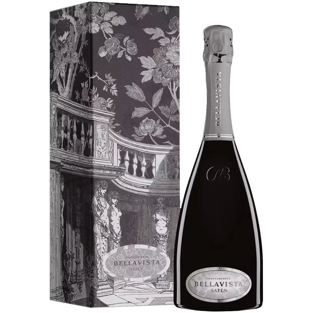 Вино игристое Bellavista Franciacorta Saten Brut белое брют 0,75 л в подарочной упаковке — Италия
