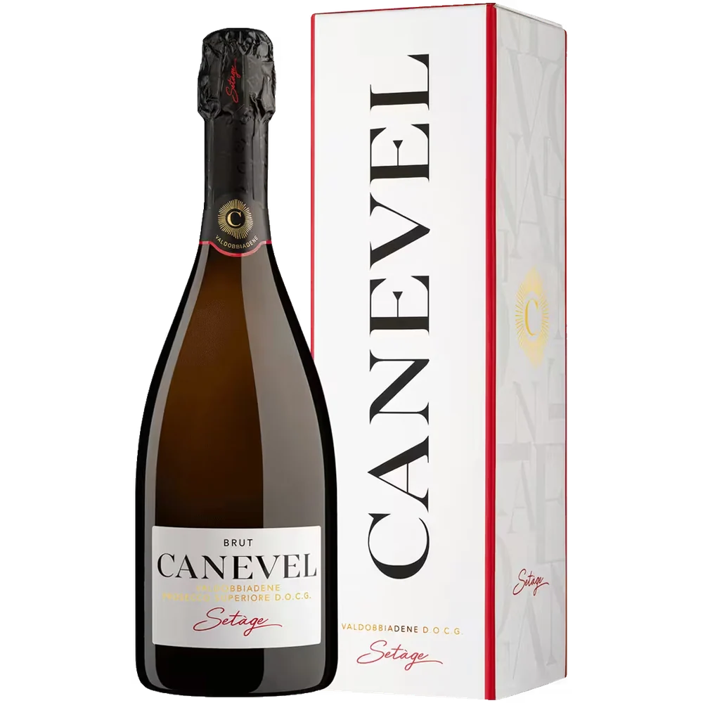 Вино игристое Canevel Prosecco Superiore белое брют 0,75 л в подарочной упаковке — Италия