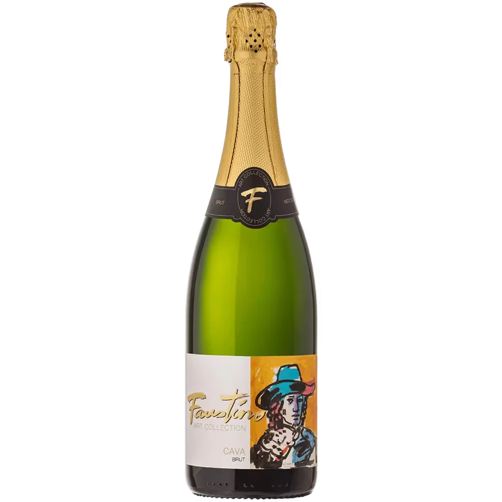 Вино игристое Faustino Art Collection Cava Brut белое экстра брют, 0,75 л — Испания
