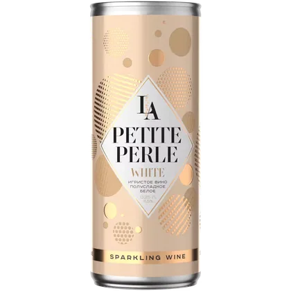 Вино игристое La Petite Perle белое полусладкое, 0,25 л — Россия
