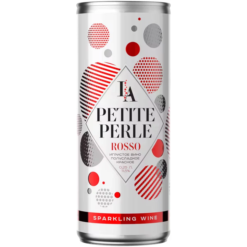Вино игристое La Petite Perle Rosso красное полусладкое, 0,25 л — Россия