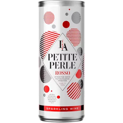 Вино игристое La Petite Perle Rosso красное полусладкое, 0,25 л — Россия