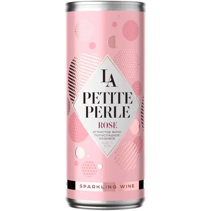 Вино игристое La Petite Perle розовое полусладкое, 0,25 л — Россия